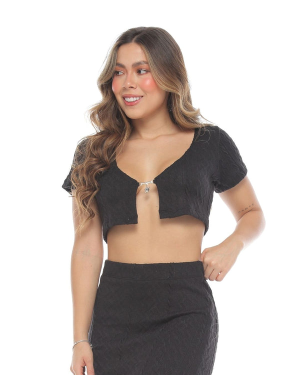 Croptop In Love Ref 046 Negro