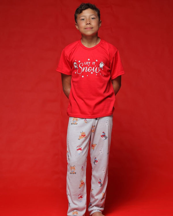 Pijama Navidad Pantalón Niño Ref 400 Gris