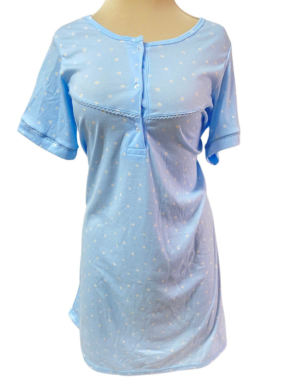 Pijama Vestido Talla Plus Ref 5224 Azulito