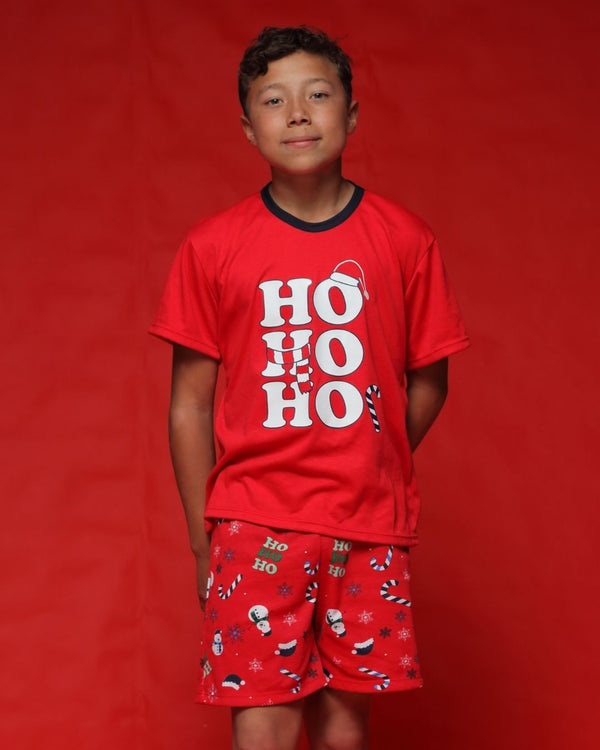 Pijama Navidad Corto Niño Ref 401 Rojo